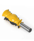 Premium Crown Molding Router Bit For Woodworking Pros With 12mm Or Half Inch Shank, yellow tool for fine trim detail.
