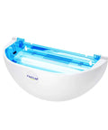 Silent Wall Sconce Fly Light Trap Kills Mosquitoes Moths And Gnats With Uv Glue Boards Quiet Indoor Pest Control, white and blue UV light unit.