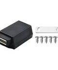 Push To Open Magnetic Cabinet Latch With Metal Base For Cupboard Drawer And Wardrobe in black with screws and plate