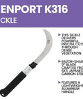 Heavy Duty Harvest Sickle With Carbon Steel Blade And Aluminum Handle Razor Sharp 9 Inch Hooked Blade for cutting vegetation