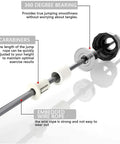 Adjustable Jump Rope For Fitness For Women Men And Kids Tangle Free Rapid Speed Rope With Ball Bearings Close-Up View