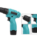 Straight Up Heavy Duty 12V Cordless Drill Pack With Hella Strong 25 Plus One Torque Dial And Dual Swappable Batteries Paired With Quick USB C Fast Charging For Slick Home Renovation And Job Site Tasks, side view of drill.