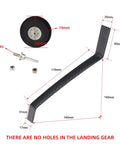 Beefed Up Pro Grade Carbon Fiber Landing Gear Kit for 50E RC jet plane with foam wheels, M4 axles, lock nuts, and wheel collars.
