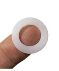 720 Piece Nylon Washer Kit With O Rings Seals Gaskets And Flat Spacers For M2 Through M12 White Plastic Washers close-up in hand