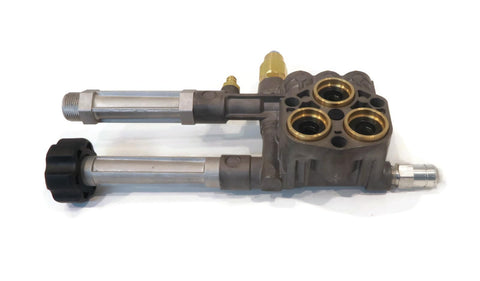 Beefed Up Pump Head With Thermal Relief Valve Replacement For SRMW2.3GPM Sprayers Compatible With SRMW2.3G28 Pumps side view