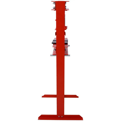 20 Ton Hydraulic Shop Press Heavy Duty H Frame Shop Hog Manual Press For Auto Repair Metal Bending side view of steel frame