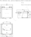 Technical drawing of Junction Box Weatherproof Outdoor Enclosure IP67 ABS Plastic Dustproof Waterproof With Hinged Grey Clear Cover And Stainless Steel Buckles Rugged 17.7 By 13.8 By 7.9 Inch Project Box For Electrical Gear.