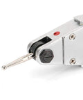Close-up of probe and mount on Pro Grade Dial Test Indicator 0 to 0.8mm Range with 0.01mm Precision, Dovetail Mount, 180 Degree Rotatable Probe.
