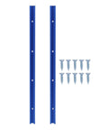 Heavy Duty 15.7 Inch Aluminum Alloy T Track For Woodworking With 4 Pre Drilled Mounting Holes Double Cut Profile Rock Solid For Radial Arm Saw Workbench Drill Press Blue Oxidation Coating along with screws