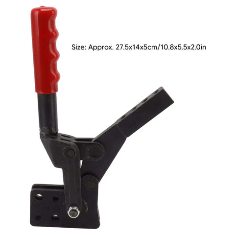 Beefy 700kg Heavy Duty Toggle Clamp With Quick Release showing red comfort grip and steel body, size 27.5x14x5cm