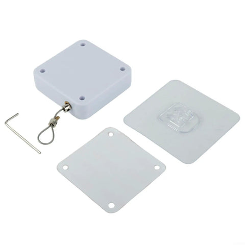Punch-Free No-Drill Automatic Sliding Door Closer 1200G components with quiet auto return, easy setup for indoor use, white finish.