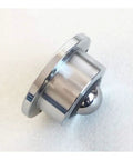 Heavy Duty Universal Ball Casters With Spring Damping For No Fuss Setup And Slick Roll Over 70Kg Loads close-up of carbon steel caster with ball.