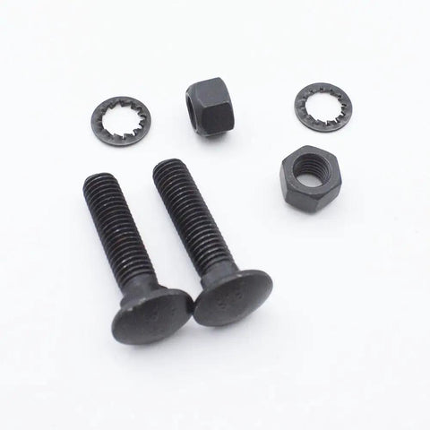 Two Pack M12 Spare Tire Wheel Mounting Bolts Nuts And Washers Kit For Utility Cargo Trailers With Vibration Resistant Lock Nuts