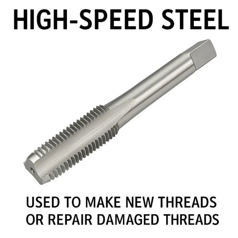 M12x1.0 Metric Tap And Die Set Right Hand HSS Tap For Metal Thread Repair - Precision Threading Tool