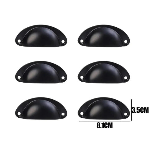 36 Piece Set Of Sleek Black Cup Drawer Pulls Featuring Vintage Half Moon Hardware For Kitchen Cabinets And Baths With A Heavy Duty Rust Resistant Finish That Delivers Dope Everyday Performance