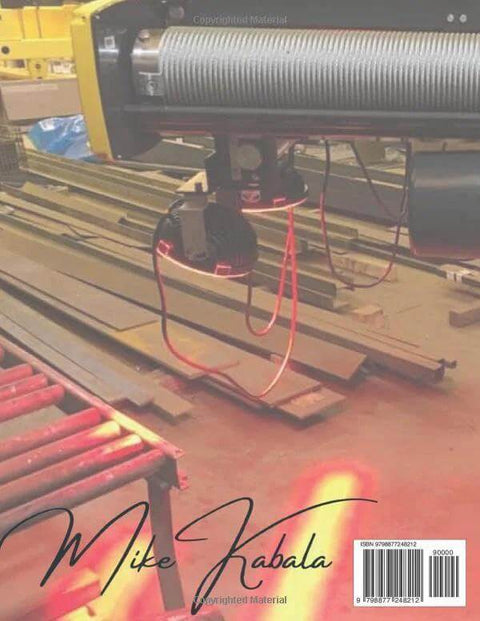 Book cover: Electrical Engineering: Acing crane & hoist; by Mike Kabala; crane hoist with spool and red straps in a workshop.