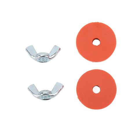 Wing nuts and washers from Universal Chrome Battery Hold Down Kit With J Hook Bolts Washers And Nuts For Cars Trucks And SUVs