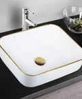 Minimalist Rectangle Porcelain Vessel Sink For Bathroom Above Counter Style Sleek Dope Modern Wash Basin With Light Luxury Appeal