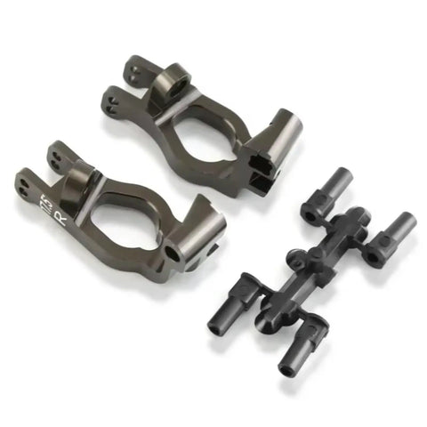 Precision Machined Aluminum C Hub Carrier Caster Block For 1/8 Scale Rc Buggies And Trucks With 17.5 Degree Camber Angle, showing the components.