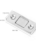 Stainless Steel Cabinet Door Magnets Set 10 Pcs Sliding Door Catches With Double Sided Tape For Cabinets Closets Drawers Concealed