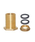 Solid Brass Water Tank Bulkhead Fitting Connector One Half Inch Female To Three Quarter Inch Male With Threaded Quick Connector And Embedded Gasket Plus Two Rubber Rings For Leakproof Garden Hose Thread Compatible And Tank Setup