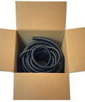 2 Inch Wire Loom Conduit Corrugated Black Polypropylene Non Slit Flex Tubing 10 Feet coiled in open cardboard box