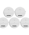 5 Pack Glass Break Alarm Sensor For Home Security, 125dB Window Alarm With Adjustable Sensitivity And Low Battery Indicator, Easy Install, Heavy Duty Anti Theft Protection For Windows And Glass, five white units