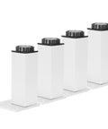 Aluminum Alloy Adjustable Furniture Feet 4 Pack For Cabinets And Sofas, 15mm Height Adjustment, Square Cabinet Legs 120mm, Oxidized Color