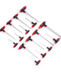 Top Tier 16 Piece T Handle Hex Keys And Star Wrench Set Made From Premium Chrome Vanadium Steel For Heavy Duty Automotive Repair Home DIY Projects And Machine Maintenance Work That Really Gets The Job Done Right, 16-piece T-handle wrench set on white