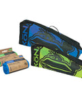 Snorkel Gear Bag With Beach Towel Included, Large Blue Organizer For Fins, Mask, Snorkel And More, Vinyl Mesh Bottom Shown