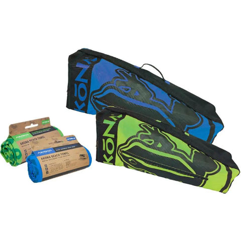 Snorkel Gear Bag With Beach Towel Included, Large Blue Organizer For Fins, Mask, Snorkel And More, Vinyl Mesh Bottom Shown