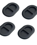 Floor Pan Drain Plug Kit For Jeep Wrangler JK JL 2014 To 2025 And Gladiator JT 2020 To 2025 4 Piece Set showing rubber plugs