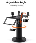 Adjustable POS Card Reader Stand With Clip On Base Pro Grade Non Slip Mount for Cashier Desks with 360 Degree Rotation Angled Holder