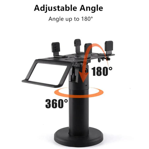 Adjustable POS Card Reader Stand With Clip On Base Pro Grade Non Slip Mount for Cashier Desks with 360 Degree Rotation Angled Holder