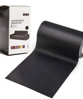 Top Shelf Black Leather Repair Tape That Seriously Saves Your Gear Easy Peel Stick Self Adhesive Vinyl Patch For Couches Sofas And Car Seats Zero Heat Or Messy Tools Required Guaranteed To Stick Like Crazy, displayed on a roll with packaging.