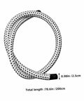 High Temperature Steamer Hose Replacement For All Steam Irons, Flexible PVC And Nylon Tube, Total Length 200cm