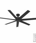 60 Inch Indoor Outdoor Ceiling Fan Without Light With Wall Control Matte Black For Patio Garage Or Porch Quiet Beastly Airflow With SureSpeed 7 Blades Standard Mount Downtown 51590