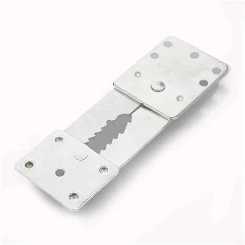 Close-up of adjustable metal brace from Eight Pack Heavy Duty Sectional Sofa Connectors With Iron Grip Braces.