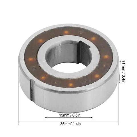 One Way Bearing For Industrial Machinery, 35mm OD, 15mm ID, 11mm Thick, Built Tough Heavy Duty Ball Bearing With Spherical Raceway