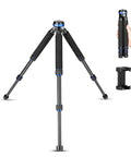 Built Different Mini Tripod Lightweight Aluminum Construction with adjustable height and portable grip for camera setup.