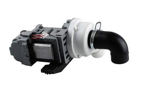 Washer Drain Pump Assembly Easy Install For Whirlpool And Maytag Washers Replaces W10217134 W10281682 W10155921 Black L-shaped hose