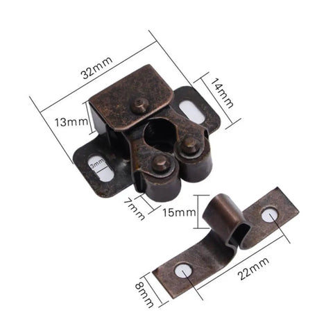 10 Pack Adjustable Steel Door Buckle Latches With Spring Ball Mechanism For Furniture Cabinets Doors Push To Open And Close