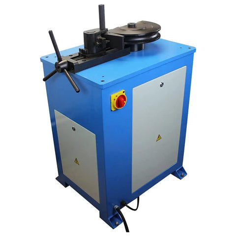 Heavy Duty Programmable Electric Tube Bender With PLC And 2 HP Motor Bends 5/8 To 1-1/2 Inch Tubing smooth side view with control panel.