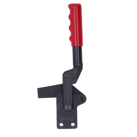 Beefy Heavy Duty Vertical Toggle Clamp 700kg Capacity, carbon steel, ergonomic red handle, for automotive and industrial use.