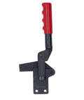 Side view of Beefy Vertical Toggle Clamp 700kg Capacity Carbon Steel Heavy Duty with ergonomic handle for auto shop use