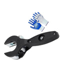 Ratcheting Pipe Cutter With Ergonomic Handle And Included Gloves For Home Plumbing Heavy Duty Metal Build Easy Grip Tubing Tool