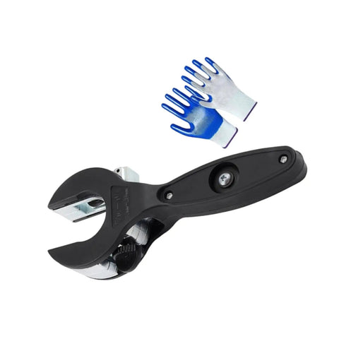 Ratcheting Pipe Cutter With Ergonomic Handle And Included Gloves For Home Plumbing Heavy Duty Metal Build Easy Grip Tubing Tool