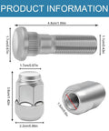 Diagram of Chrome Wheel Lug Stud Nut Set M12x1.50 with dimensional measurements for Honda models.