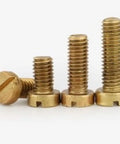 Heavy Duty Solid Brass Slotted Cheese Head Machine Screws M1.2 To M8 Metric Sizes Top Shelf Hardware Kit 4mm Length, 20 Piece Pack