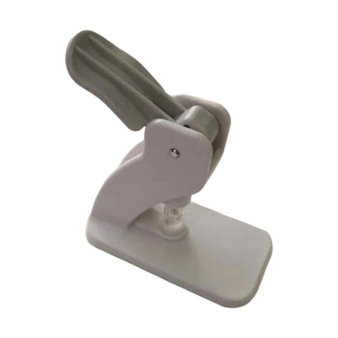 No Sweat Snap Button Press Tool Kit With Four Interchangeable Dies For 9Mm 11.5Mm 12Mm And 13Mm Fasteners, gray handheld press.